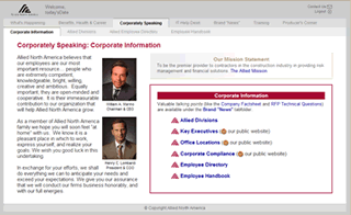 Corporate Info Page