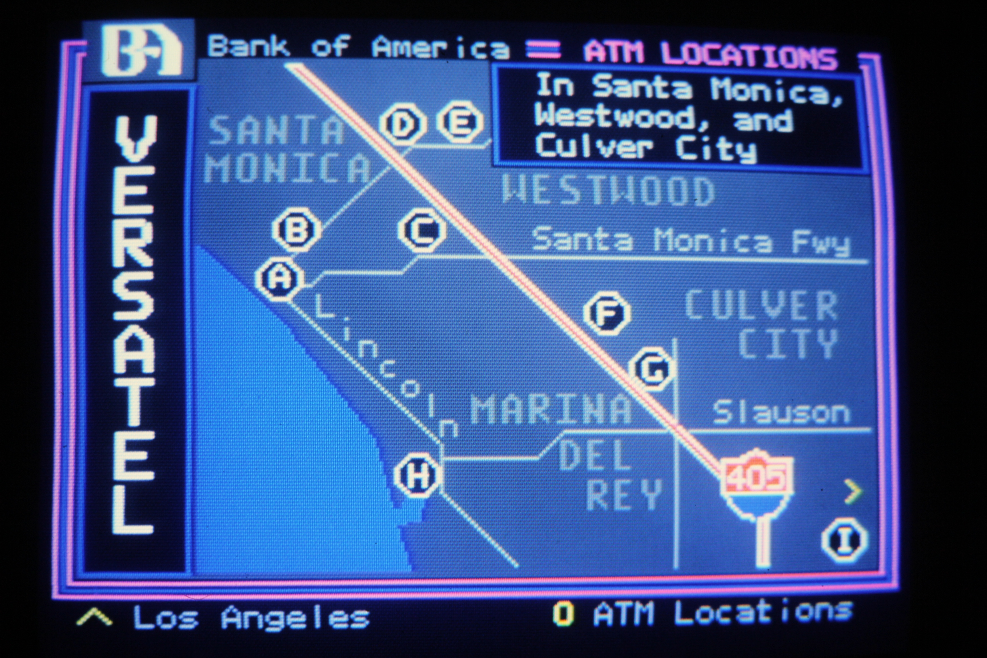 Bank branch location map