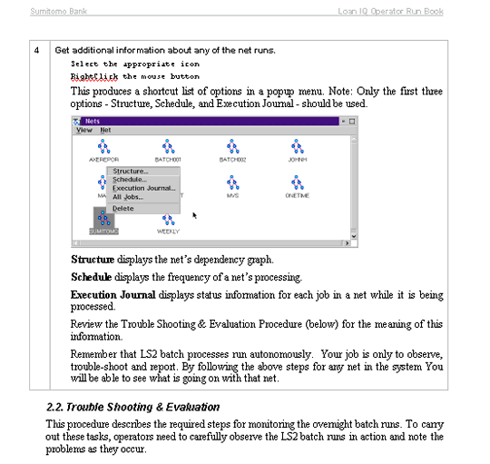 Example document page from RunBook