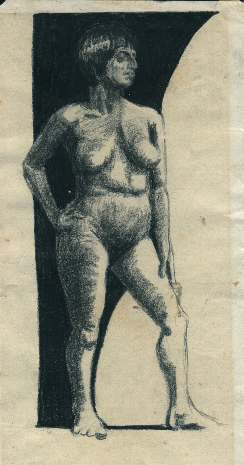 Standing nude